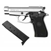 СХП Охолощенный пистолет Retay Mod 84 Beretta 84FS, кал. 9 мм, никель СХП Охолощенный пистолет Retay Mod 84 Beretta 84FS, кал. 9 мм, никель