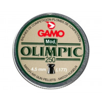 Пули Gamo Olimpic 4,5 мм, 0,49 грамм, 250 штук Пули Gamo Olimpic 4,5 мм, 0,49 грамм, 250 штук